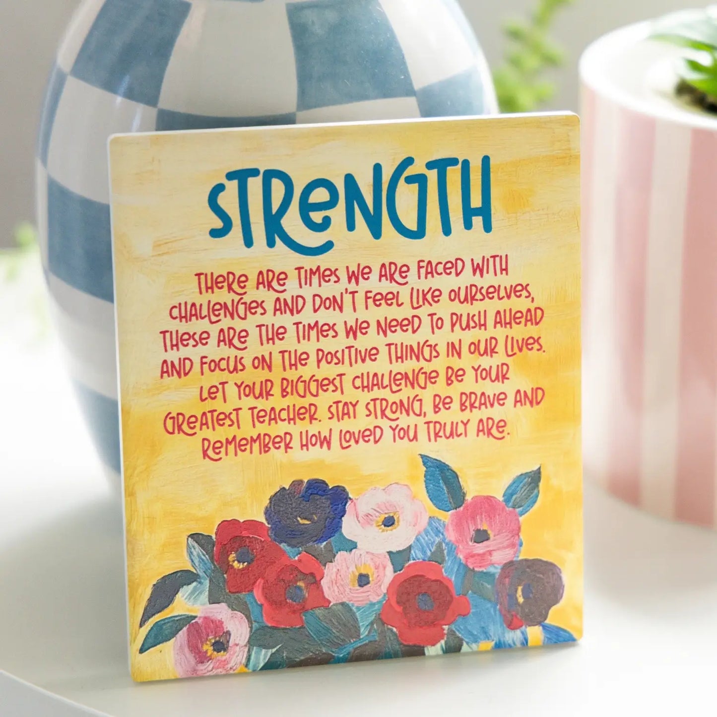 Ceramic Verse Plaque Billie Strength
