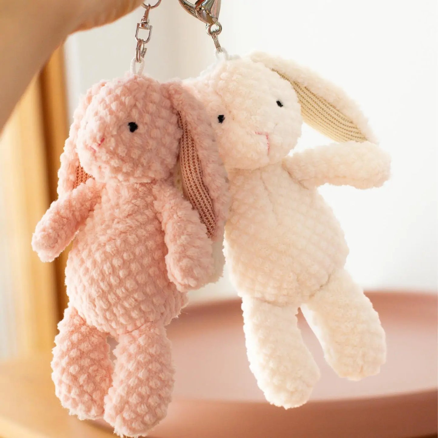 Mary Meyer Nubby Bunny White Bag Charm