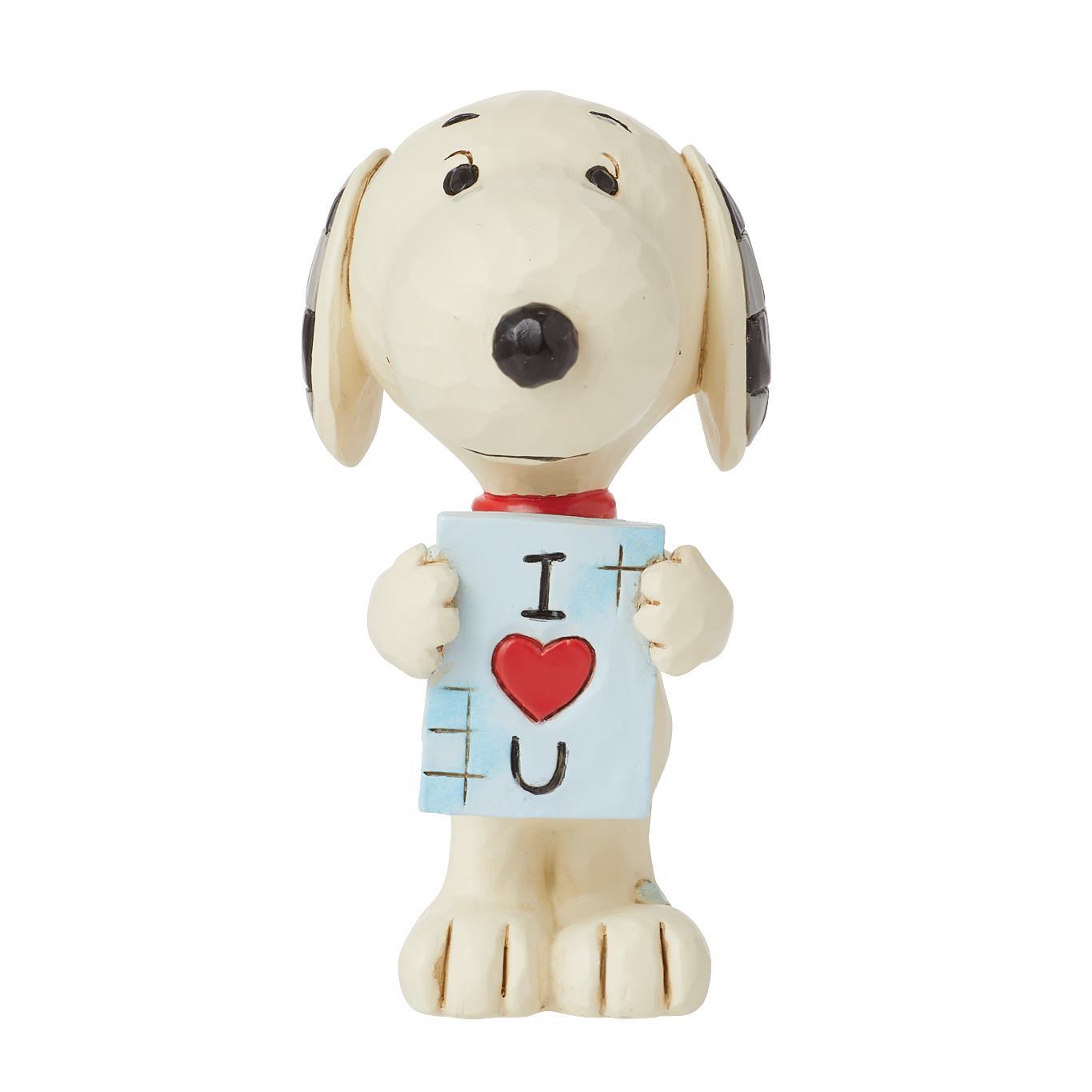 PEANUTS BY JIM SHORE MINI SNOOPY I LOVE YOU SIGN