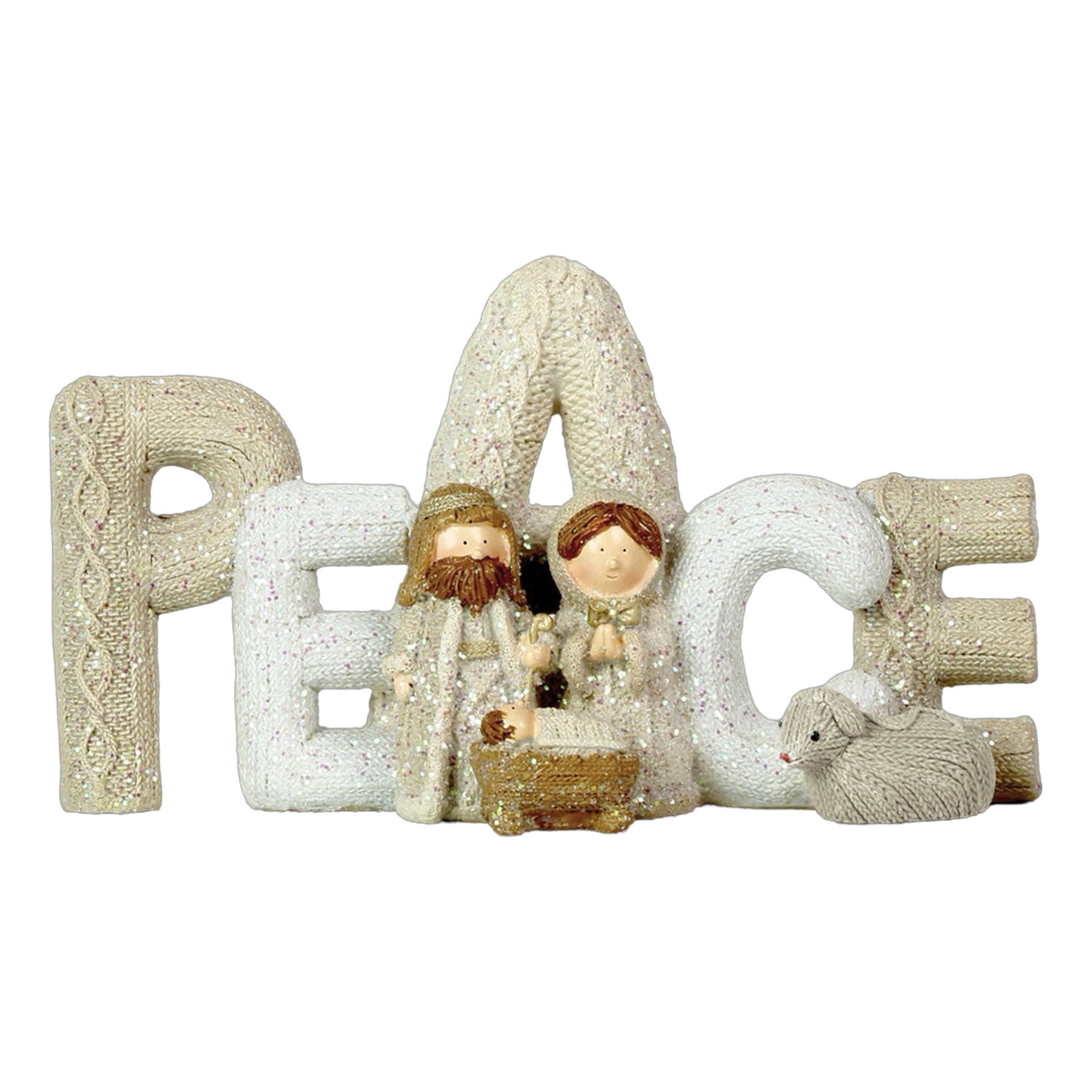 Christmas Nativity Kiddie Word Figurine "PEACE"