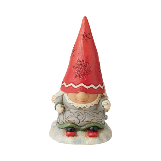HEARTWOOD CREEK CHRISTMAS GNOME WITH BRAIDS SKIING 11CM