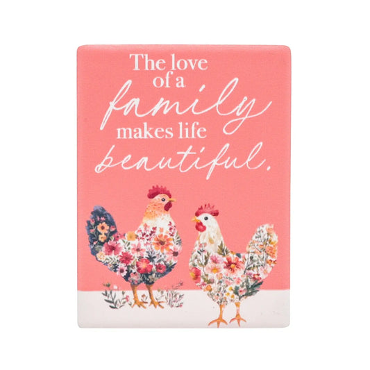 Ceramic Verse Magnet Cottage Grove Family