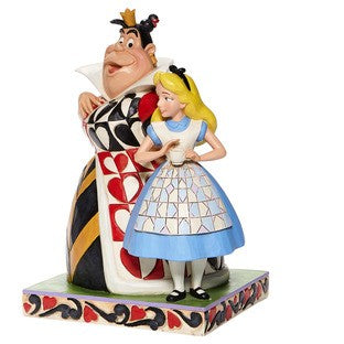 DISNEY TRADITIONS BY JIM SHORE ALICE AND QUEEN OF HEARTS 20CM