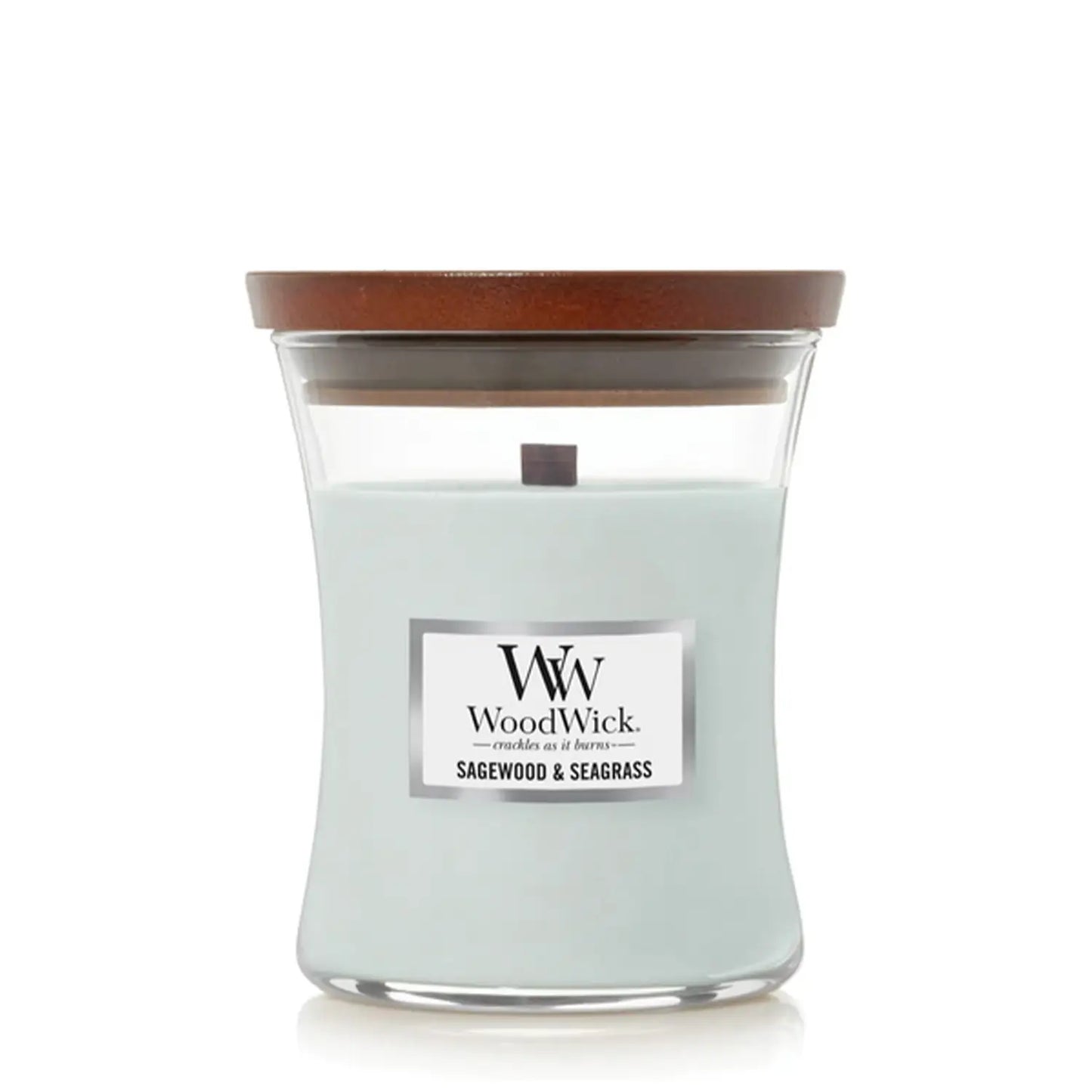 WoodWick Candle Medium Sagewood & Seagrass