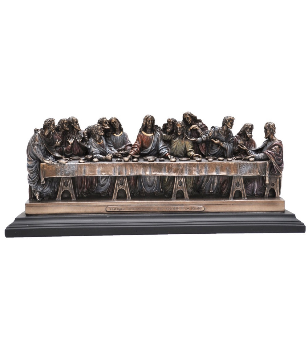 VERONESE DESIGNS FIGURINE BRONZE LAST SUPPER