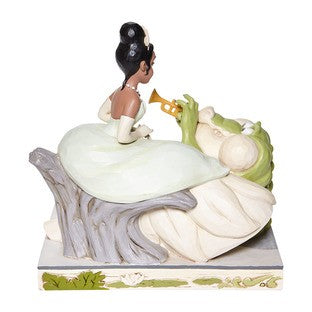 DISNEY TRADITIONS BY JIM SHORE WHITE WOODLAND TIANA WITH LOUIE 19CM