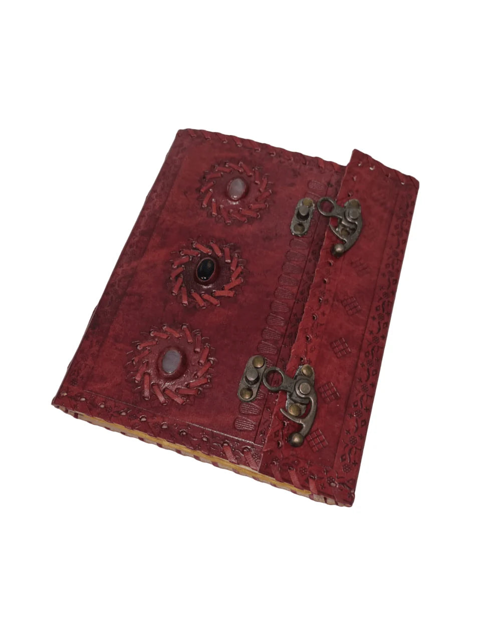 Leather Journal Parchment Style Paper With Stones
