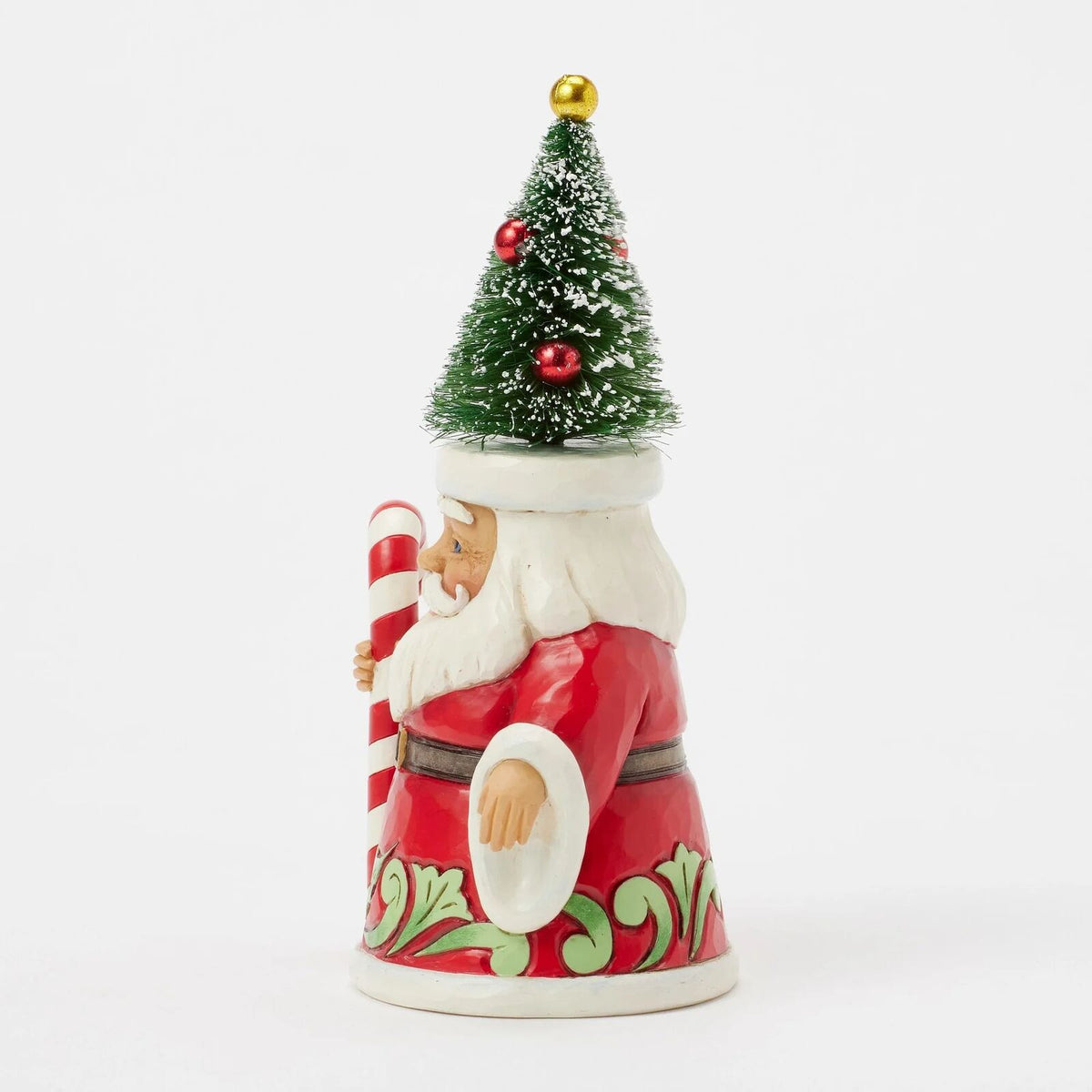 Heartwood Creek By Jim Shore Mini Santa With Sisal Tree & Candy Cane Figurine