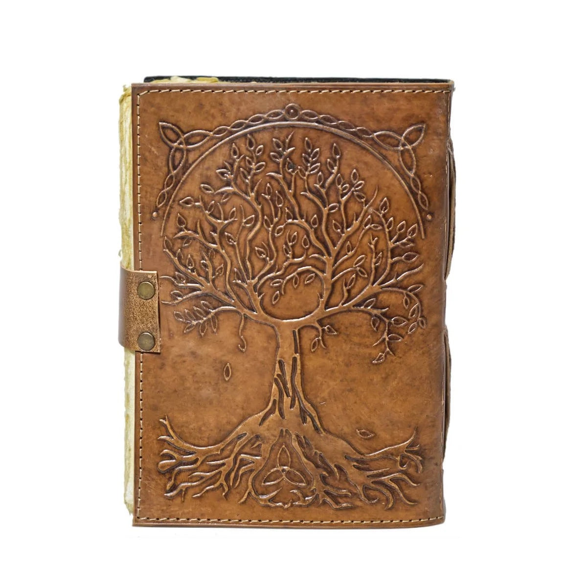 Leather Journal Parchment Style Paper Tree Of Stones