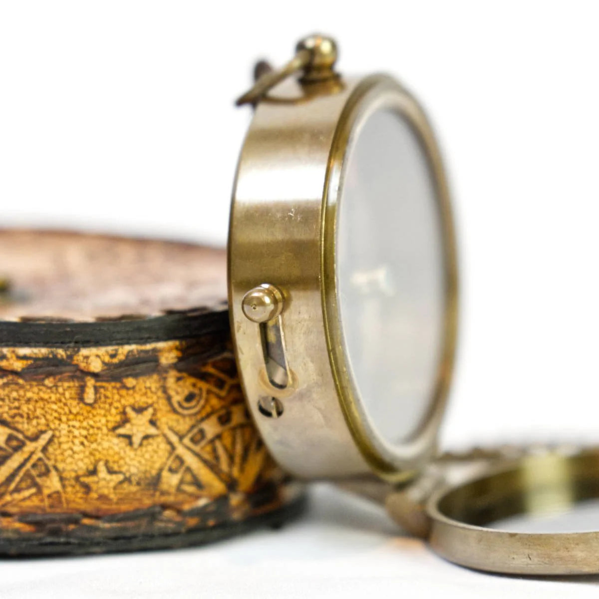 Brass Compass Plain Design Engravable