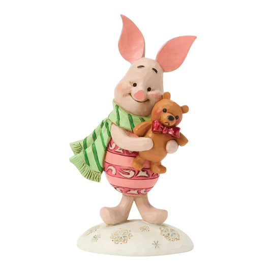 DISNEY TRADITIONS BY JIM SHORE CHRISTMAS PIGLET WITH TEDDY BEAR