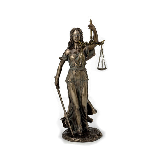 VERONESE DESIGNS BRONZE FIGURINE LA JUSTICIA MEDIUM