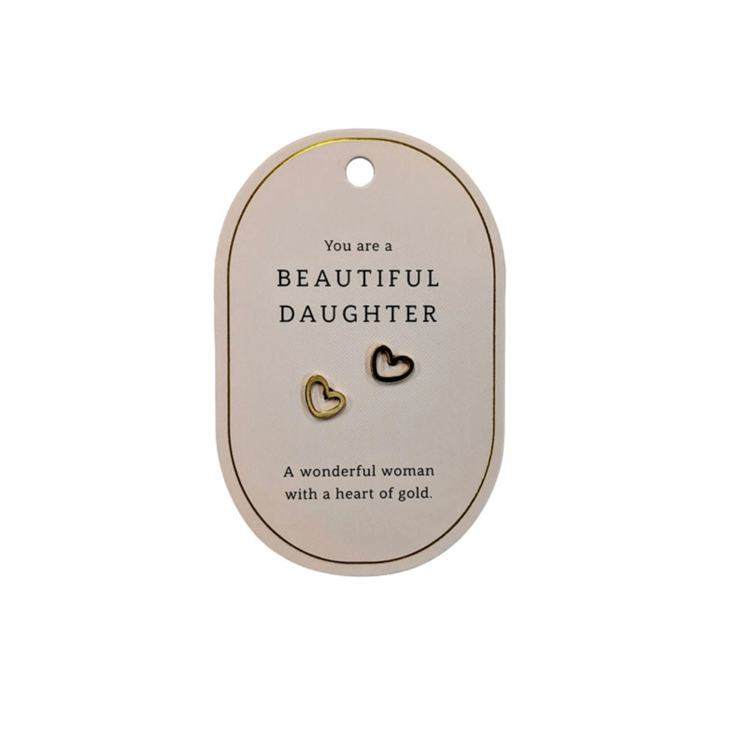 SWEETHEART DAUGHTER GOLD EARRINGS