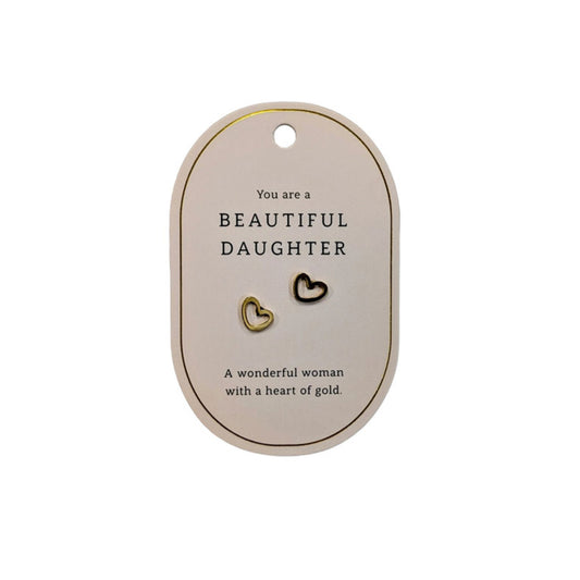 SWEETHEART DAUGHTER GOLD EARRINGS