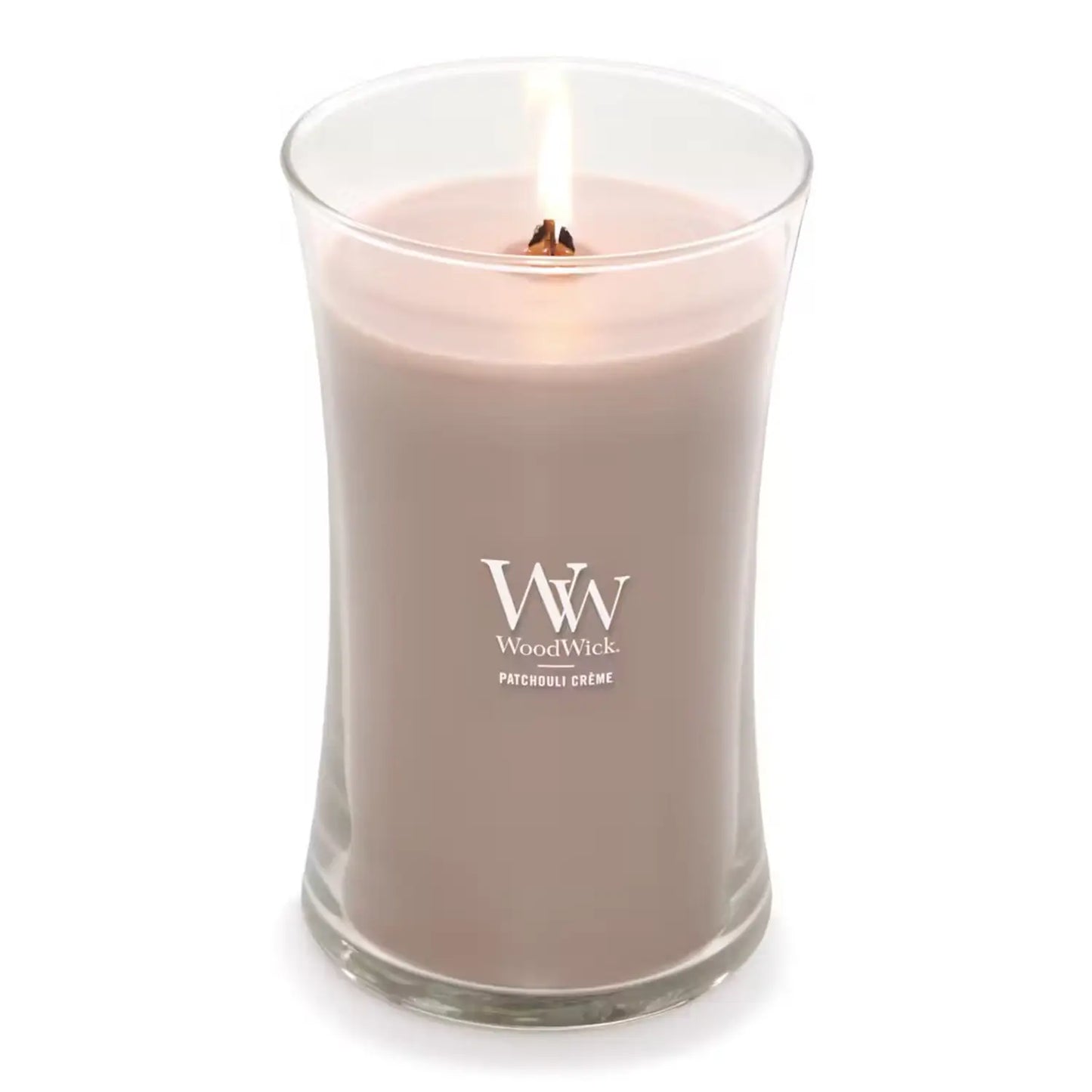 WoodWick Candle Patchouli Crème Large