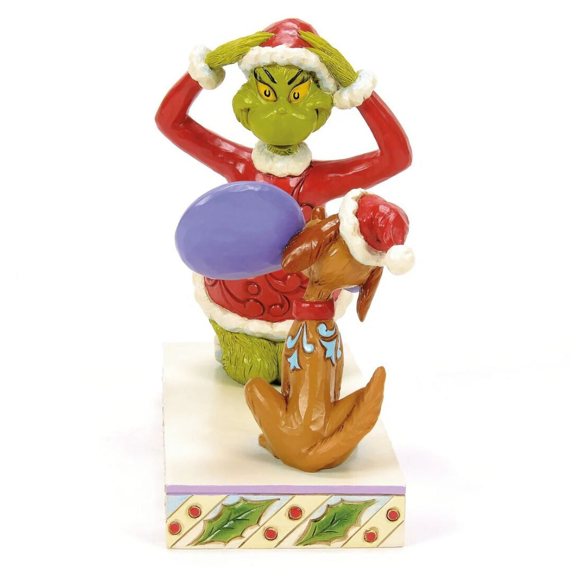 JIM SHORE THE GRINCH MAX HOLDING MIRROR FOR GRINCH