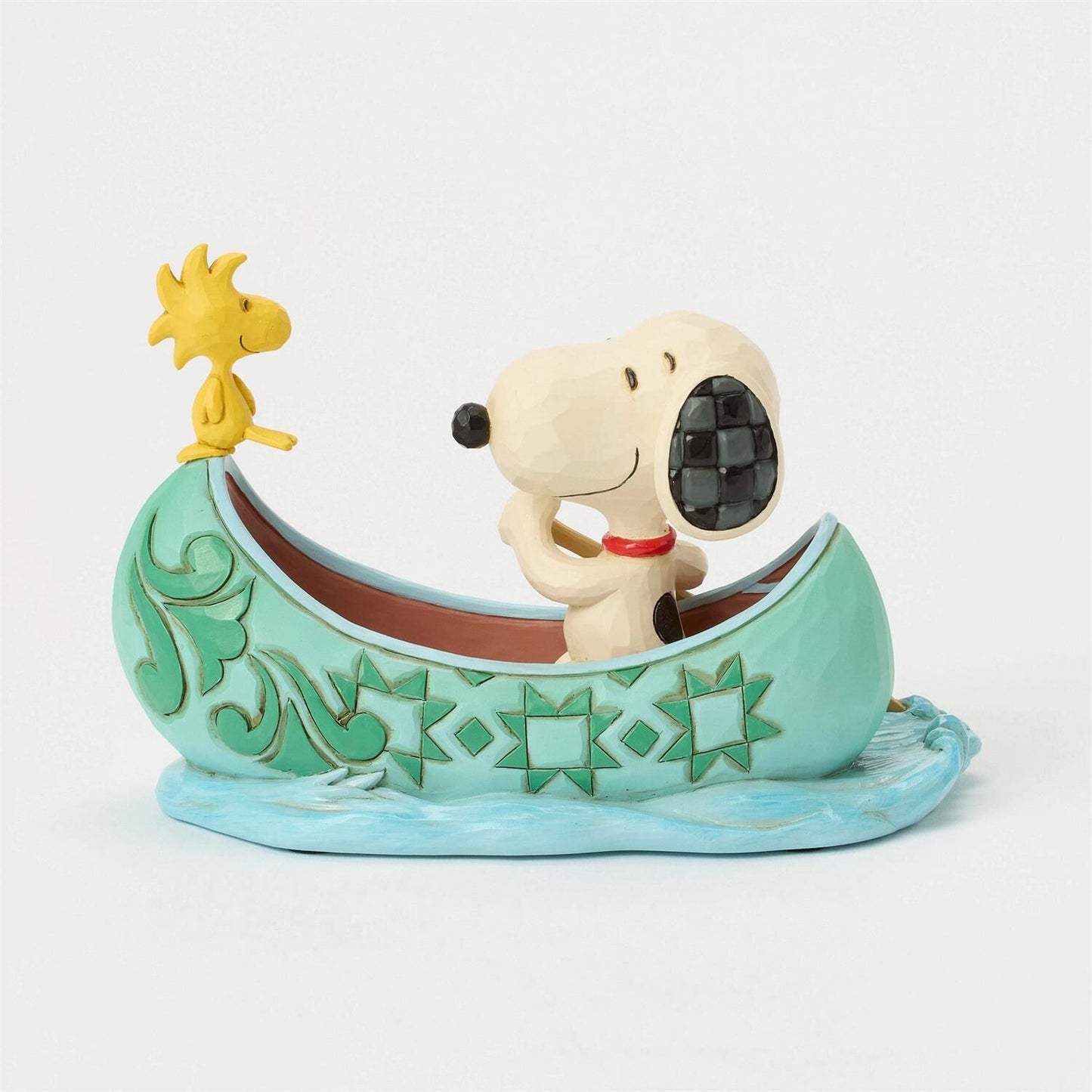 PEANUTS BY JIM SHORE SNOOPY & WOODSTOCK IN CANOE
