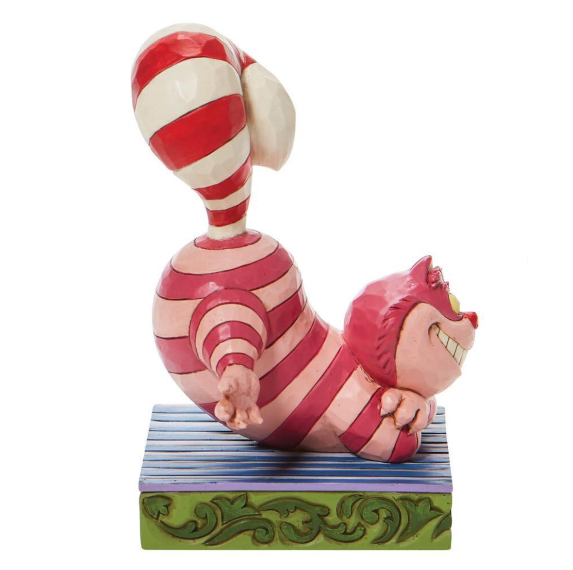 DISNEY TRADITIONS BY JIM SHORE PERSONALITY POSE CHESHIRE CAT WITH CANDY CANE
