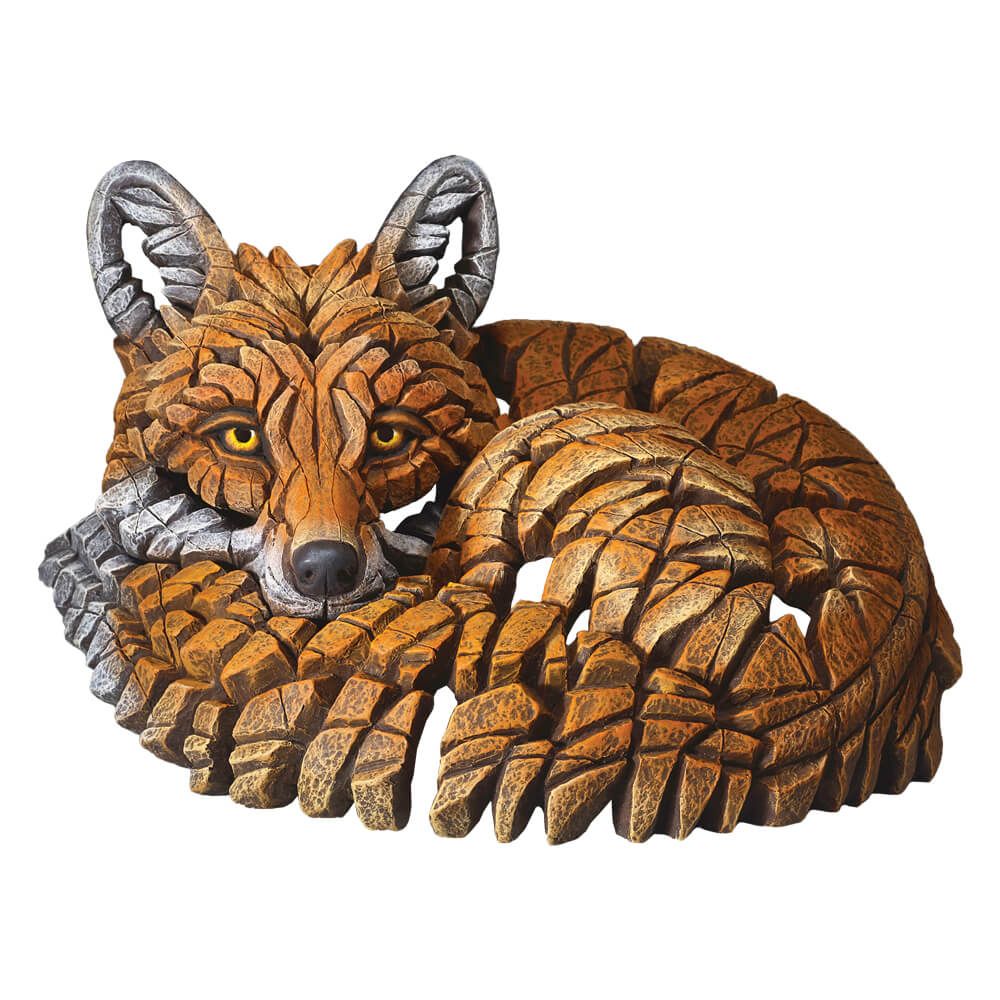EDGE SCULPTURE CURLED UP FOX FIGURE