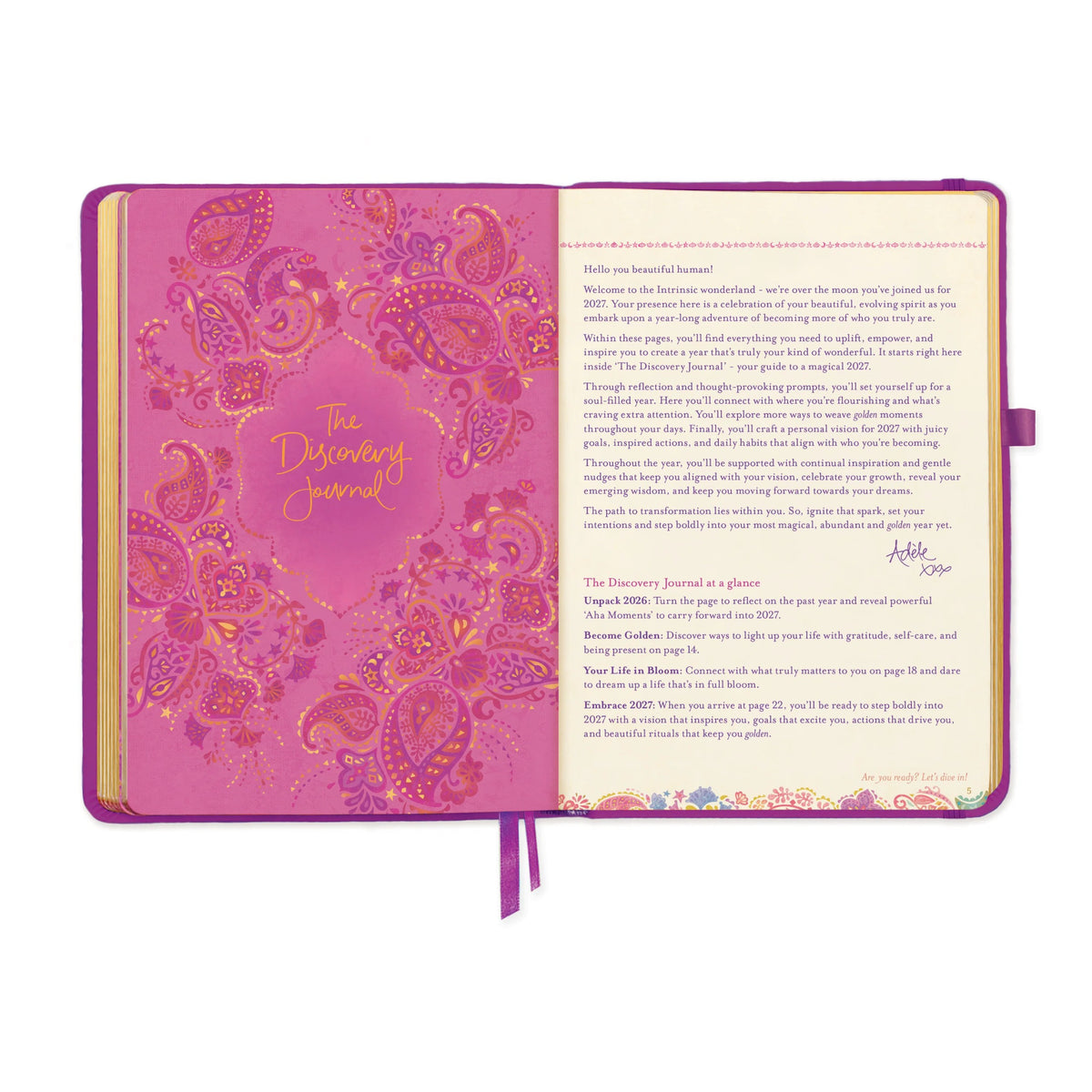 Intrinsic 2027 Diary Planner The Year To Create Magic - Berry Bliss Purple