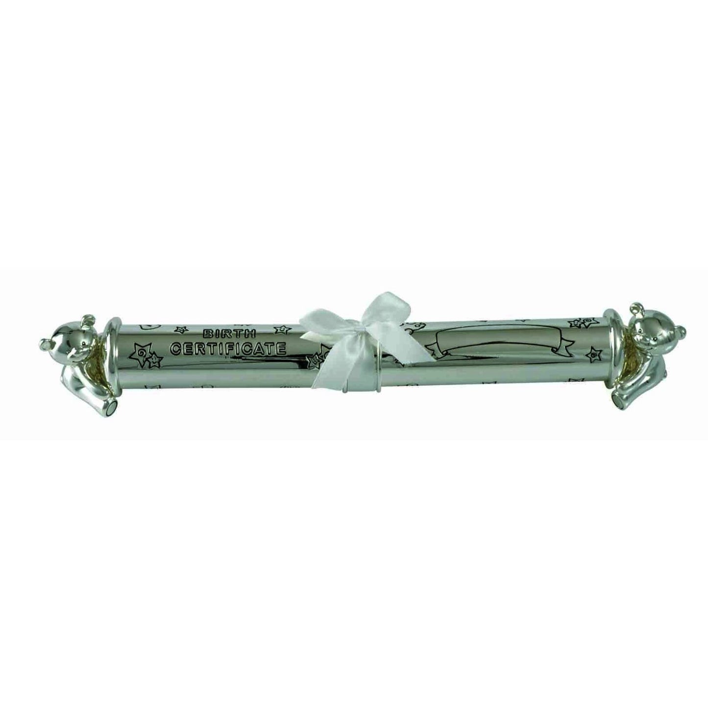 BIRTH CERTIFICATE HOLDER SILVER TWINKLE BEAR