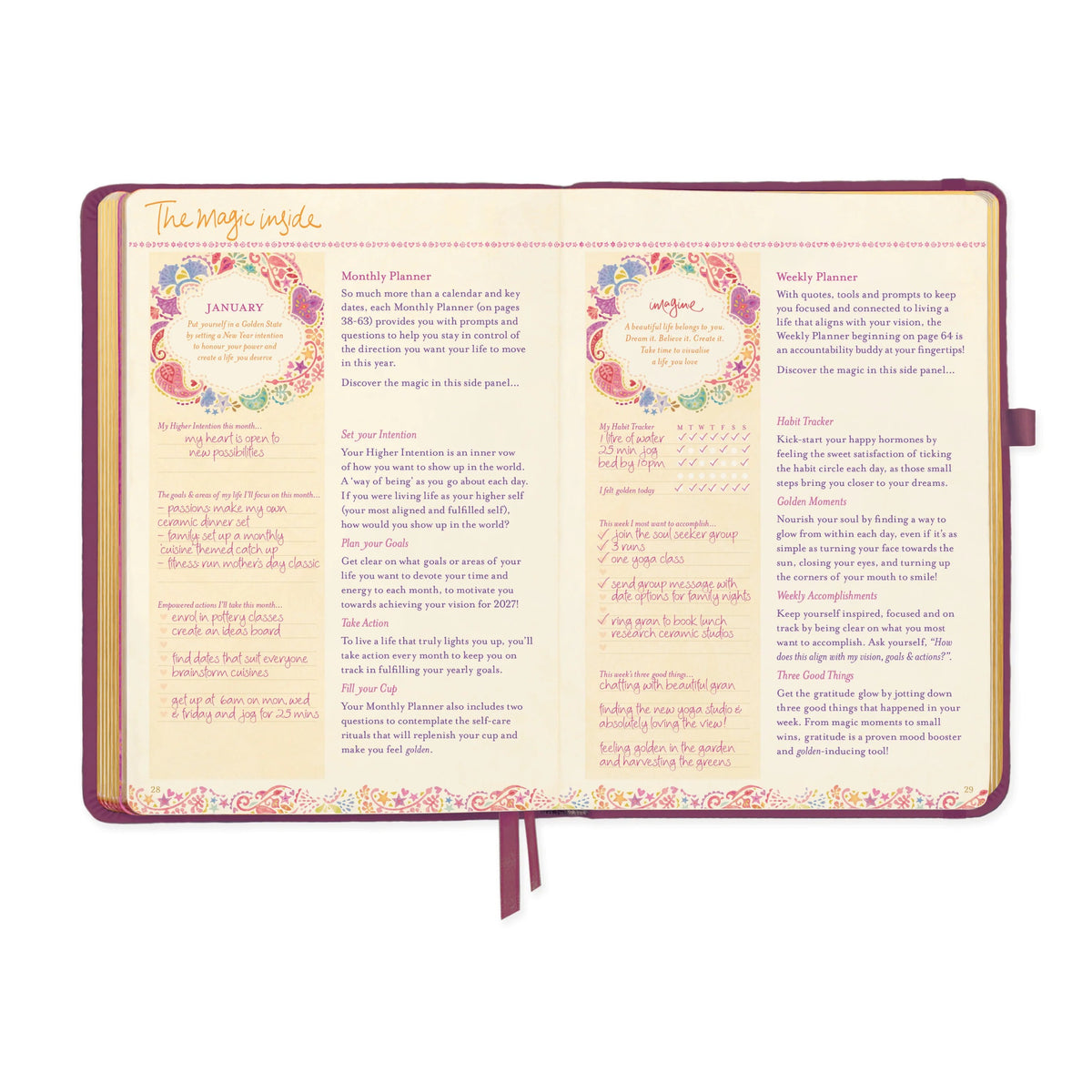 Intrinsic 2027 Diary Planner The Year To Dream Boldly - Burgundy