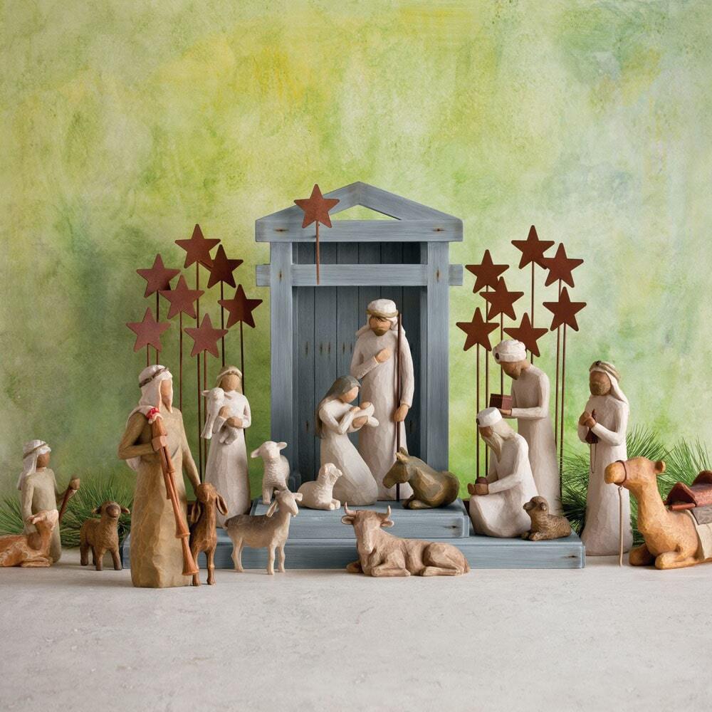 WILLOW TREE NATIVITY - SHEPHERD & STABLE ANIMALS