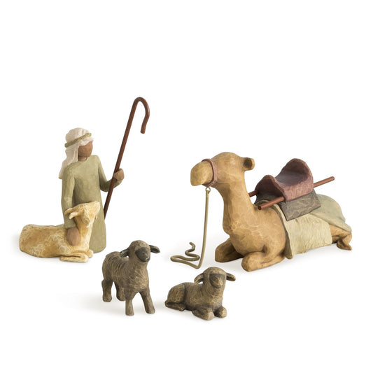 WILLOW TREE NATIVITY - SHEPHERD & STABLE ANIMALS