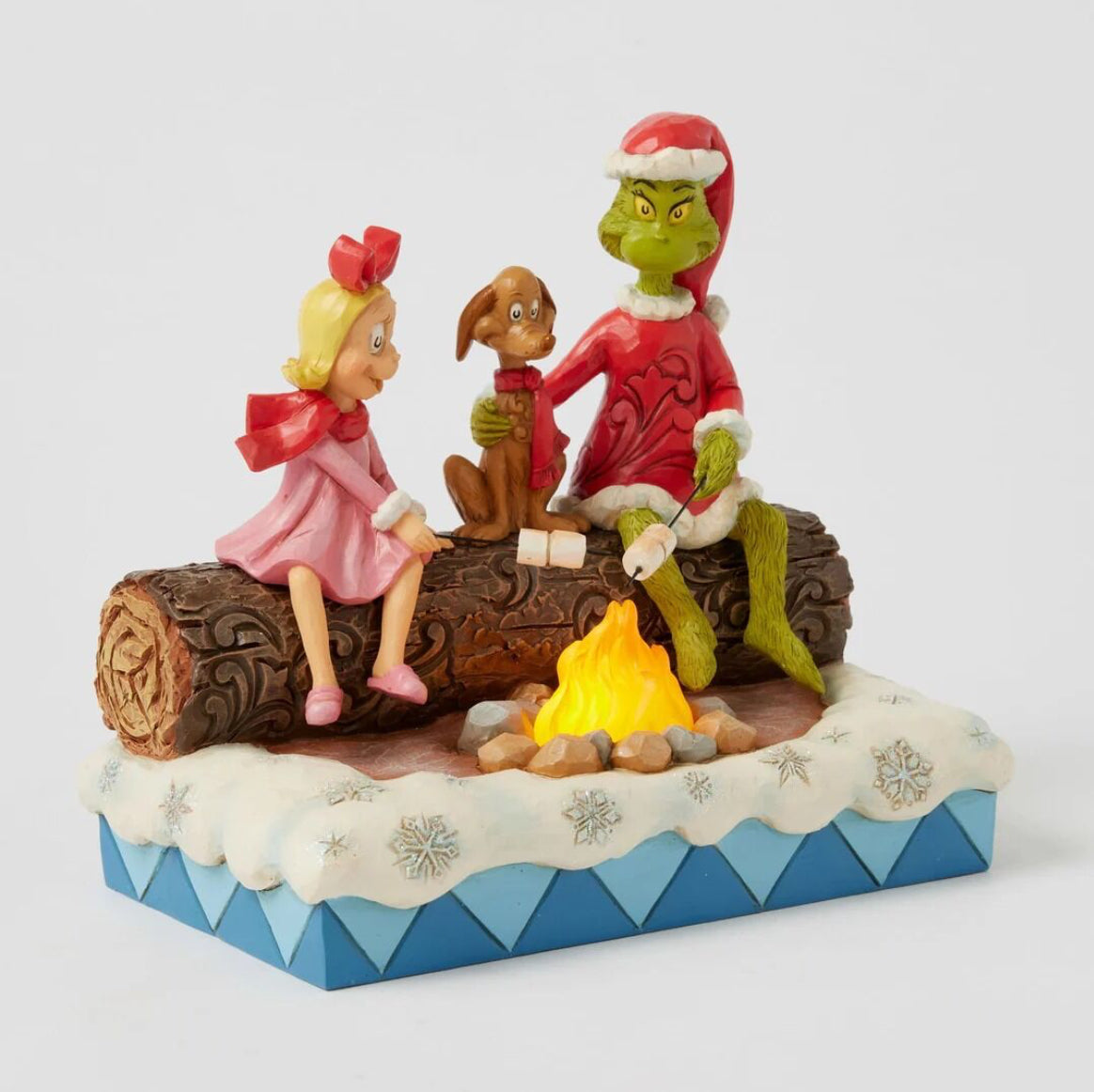 THE GRINCH BY JIM SHORE GRINCH, MAX, CINDY ROASTING AROUND CAMPFIRE