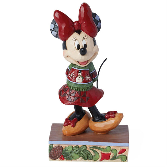 DISNEY TRADITIONS BY JIM SHORE MINNIE CHRISTMAS SWEATER 13CM