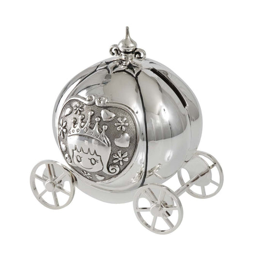 MONEY BANK PUMPKIN COACH SILVER FINISH
