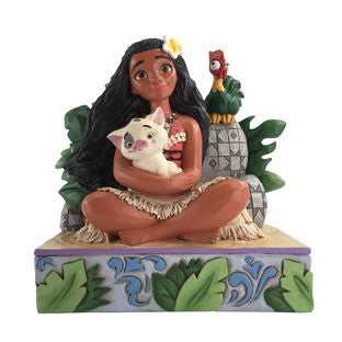 DISNEY TRADITIONS BY JIM SHORE MOANA WITH PUA AND HEI HEI 13CM
