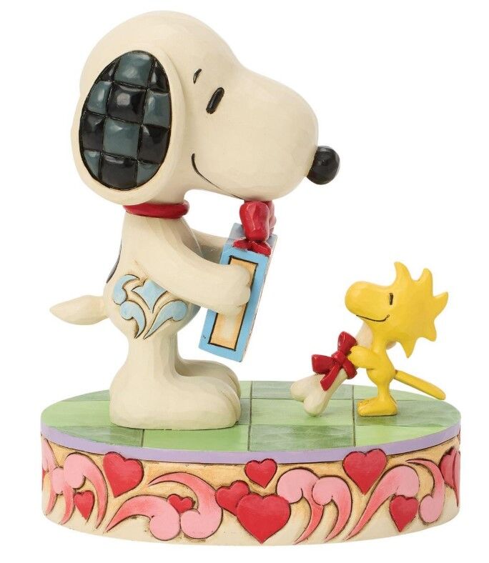 PEANUTS BY JIM SHORE SNOOPY AND WOODSTOCK WITH GIFTS