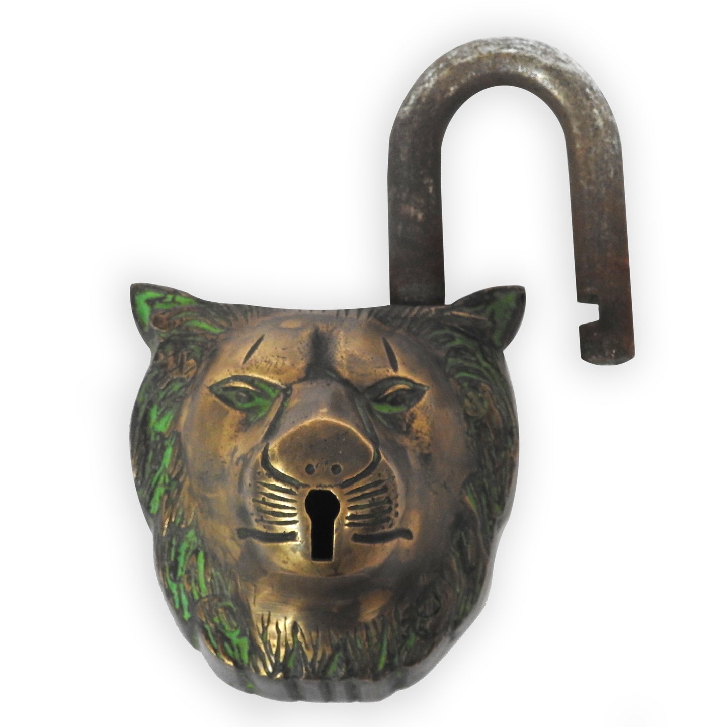 Padlock Brass Lion Head