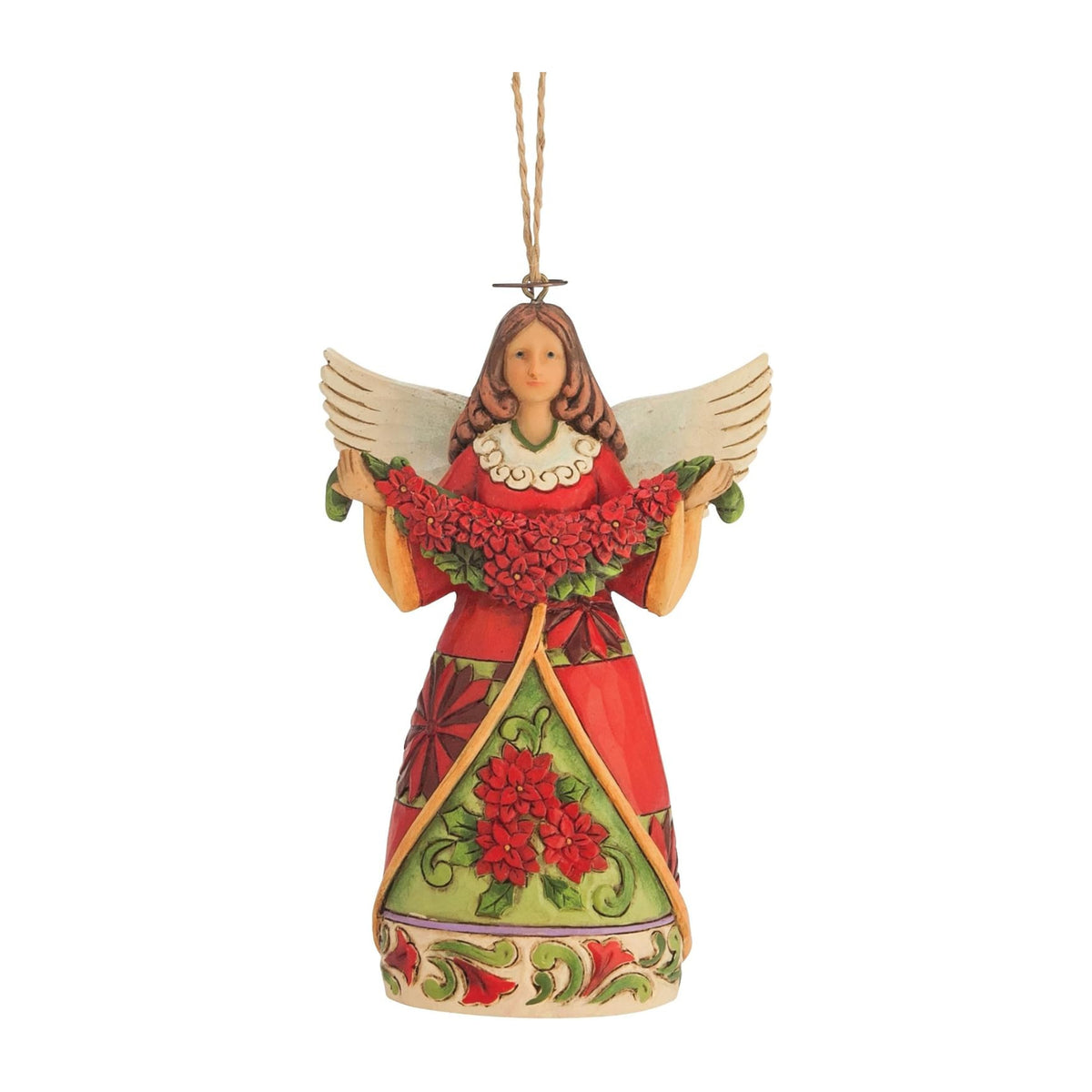 Heartwood Creek By Jim Shore Poinsettia Angel Hanging Ornament