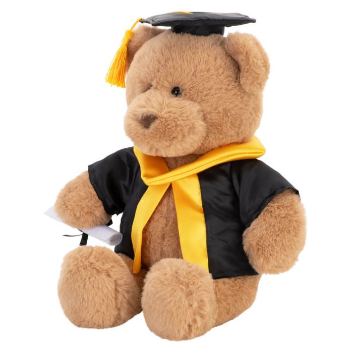 WITH HEART GRADUATION BEAR LARGE WITH SCROLL 33CM