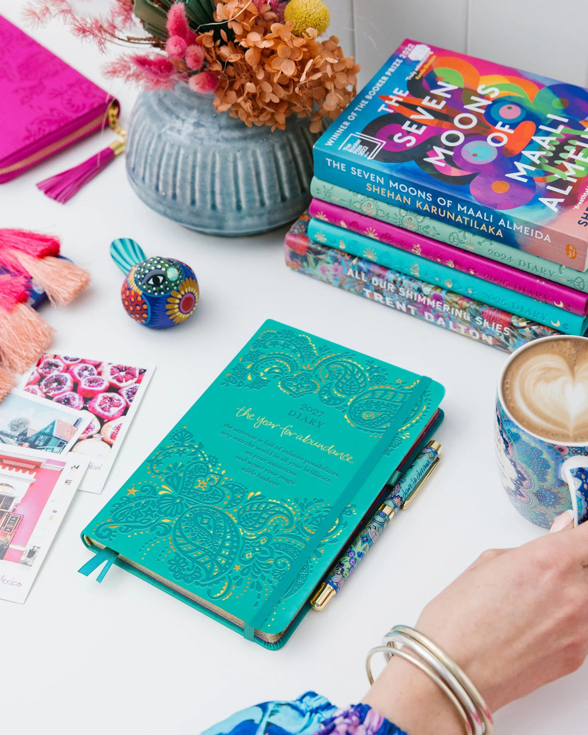 Intrinsic 2027 Diary Planner The Year For Abundance - Turquoise Twist