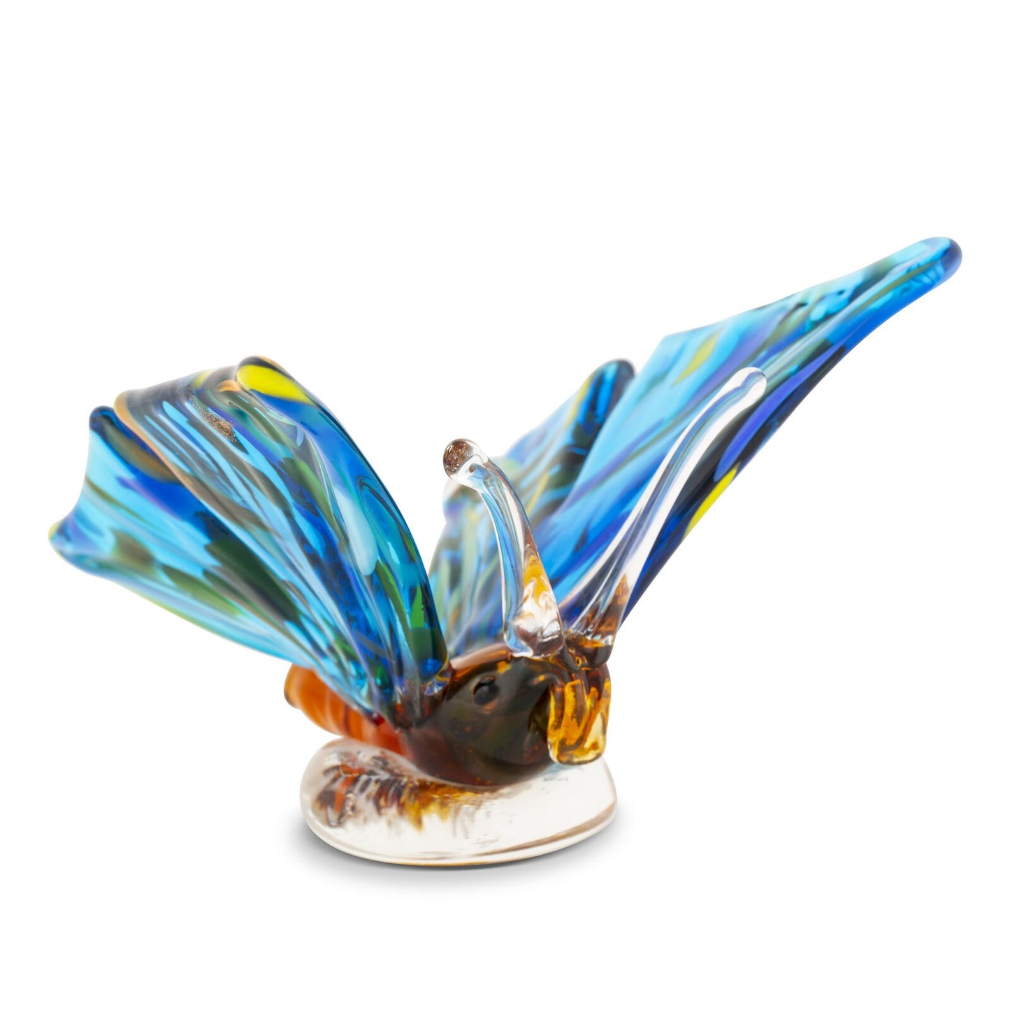 ZIBO ART GLASS BUTTERFLY PAPILIO PEACOCK