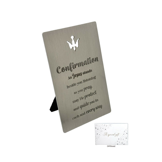 Metal Plaque Standing Confirmation