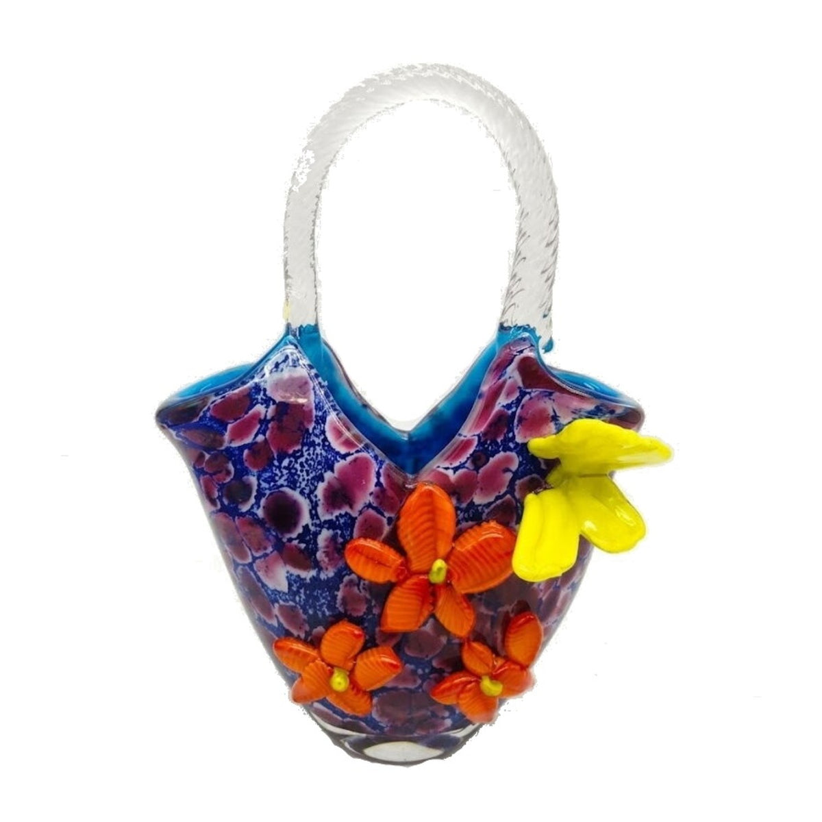 ZIBO ART GLASS MARLENE BAG VASE
