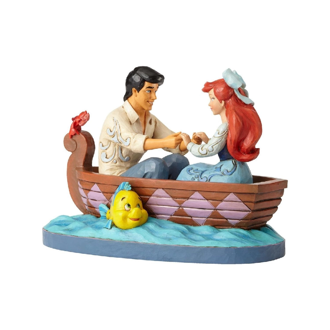 DISNEY TRADITIONS BY JIM SHORE ARIEL & PRINCE IN BOAT THE LITTLE MERMAID FIGURINE