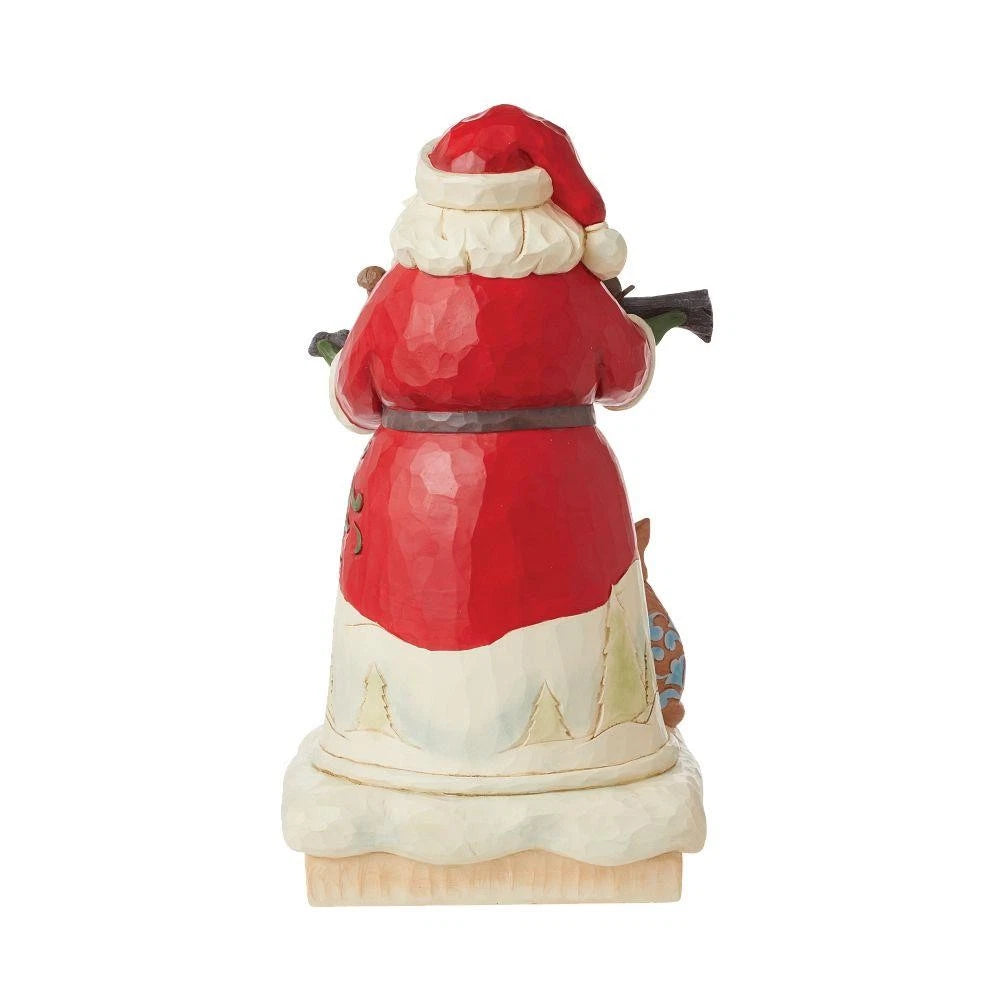 HEARTWOOD CREEK SANTA WITH ANIMALS STATUE 46CM