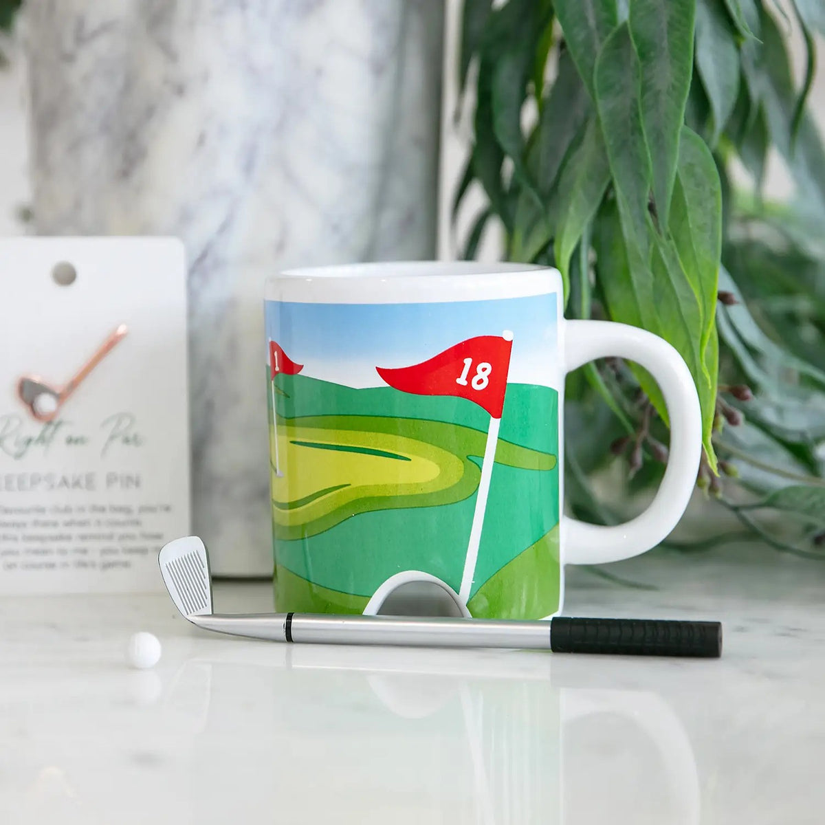 Golf Mug With Hole, Club And Ball