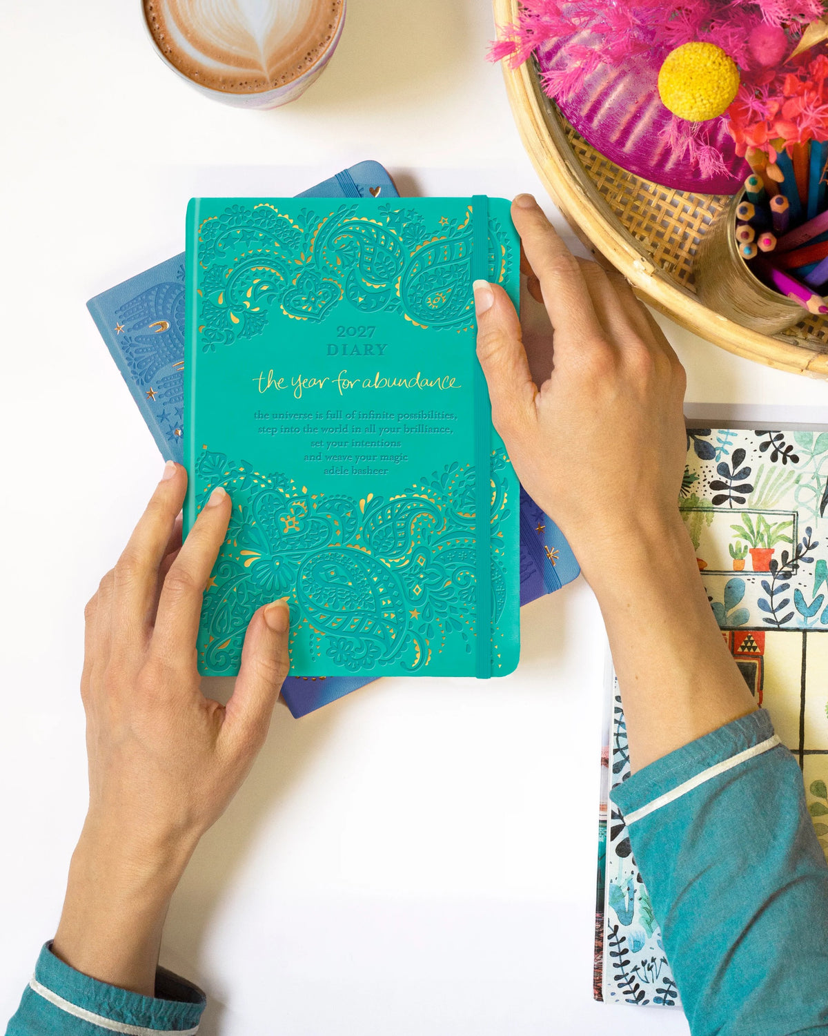 Intrinsic 2027 Diary Planner The Year For Abundance - Turquoise Twist