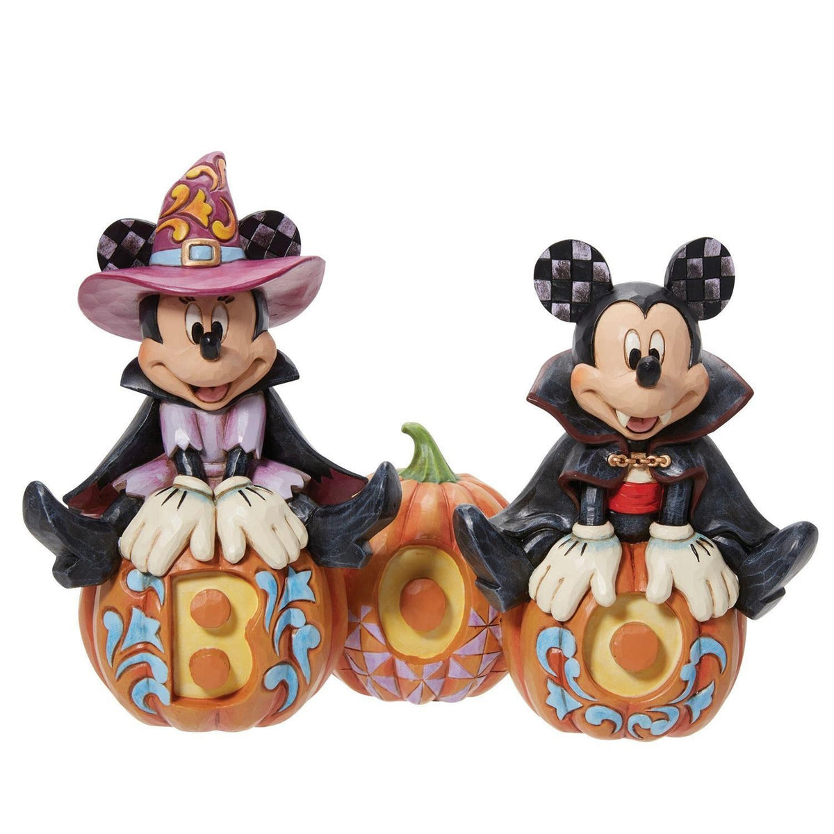 DISNEY TRADITIONS BY JIM SHORE HALLOWEEN MICKEY & MINNIE BOO