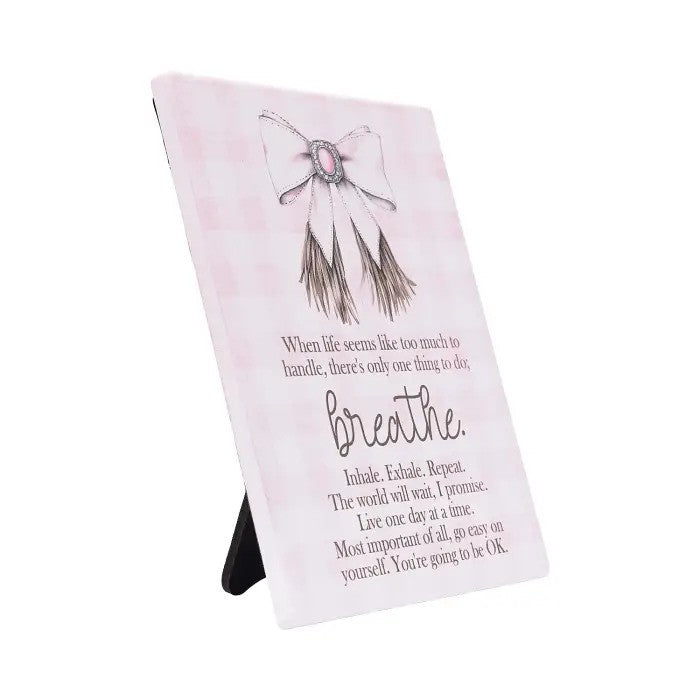 Saddle & Bloom Verse Plaque Breathe