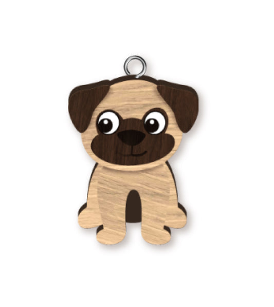 HANDMADE KEYRING PUG