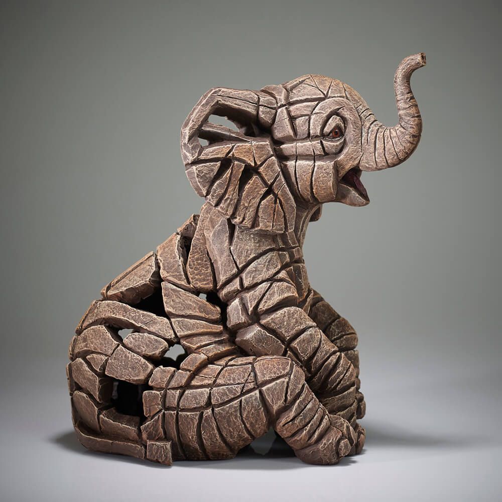 EDGE SCULPTURE ELEPHANT CALF FIGURE SMALL