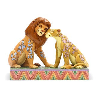 DISNEY TRADITIONS BY JIM SHORE SIMBA AND NALA SNUGGLING 13CM
