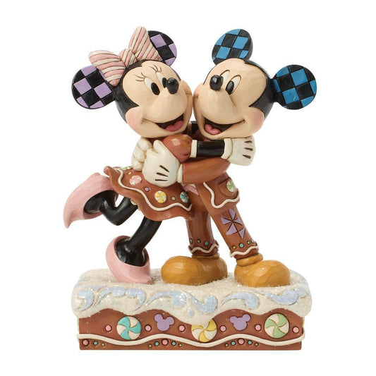 DISNEY TRADITIONS BY JIM SHORE CHRISTMAS MICKEY & MINNIE GINGERBREAD